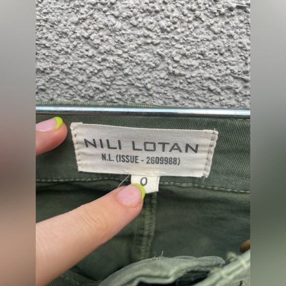 Nili Lotan Cropped Military Jogger Pants in Camo Green Size 0 - Picture 5 of 9